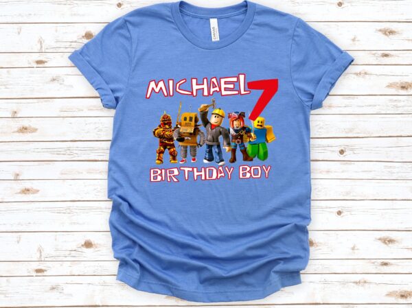 Personalized Roblox Birthday Shirt For Kids