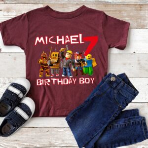 Personalized Roblox Birthday Shirt For Kids