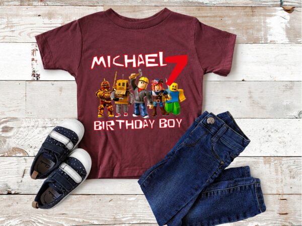 Personalized Roblox Birthday Shirt For Kids