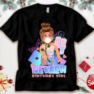 Personalized Name Roblox Birthday Girl Kids Shirt