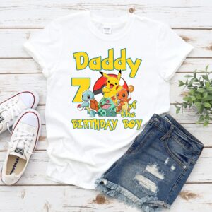 Custom Name Pikachu Family Birthday Shirt