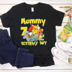 Custom Name Pikachu Family Birthday Shirt