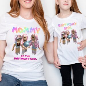 Roblox Birthday Girl Family Matching Shirt