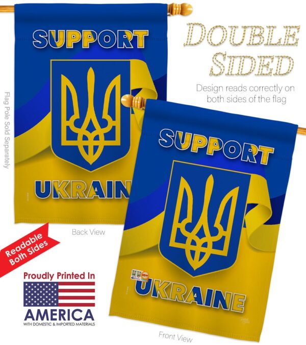 Support Ukraine Garden Flag Outdoor Decorative