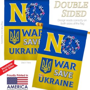 No War Save Ukraine Garden Flag Outdoor Decor