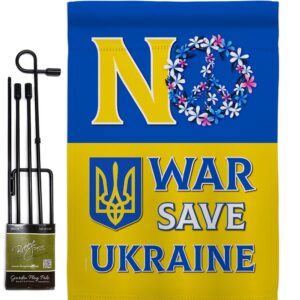 No War Save Ukraine Garden Flag Outdoor Decor