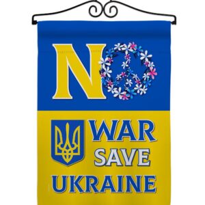 No War Save Ukraine Garden Flag Outdoor Decor