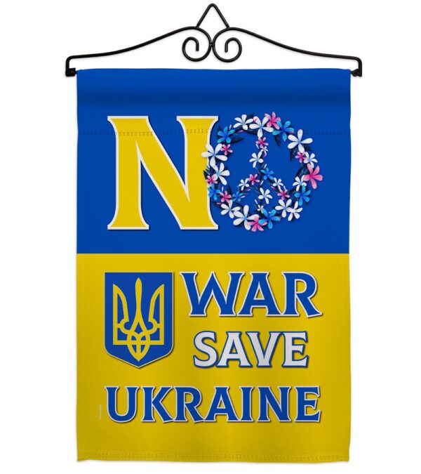 No War Save Ukraine Garden Flag Outdoor Decor