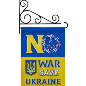 No War Save Ukraine Garden Flag Outdoor Decor