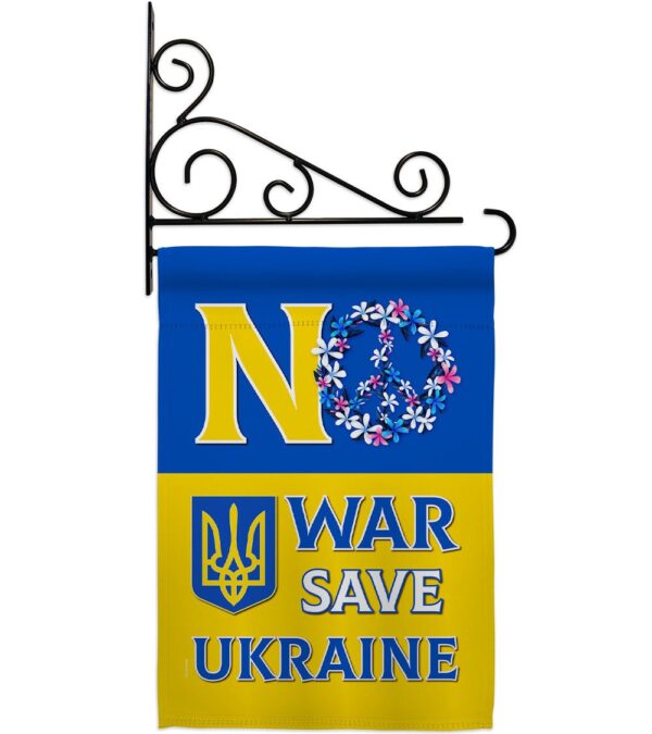 No War Save Ukraine Garden Flag Outdoor Decor