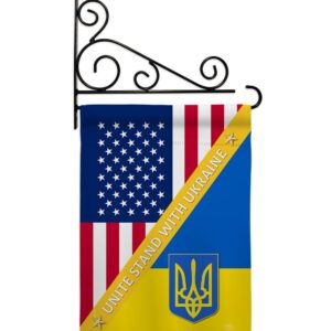 US Stand With Ukaine Garden Flag Outdoor Decor