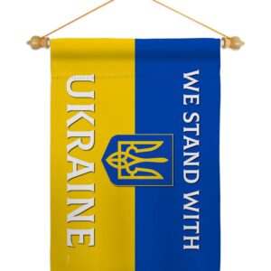 Stand With Ukraine Garden Flag Outdoor Decor