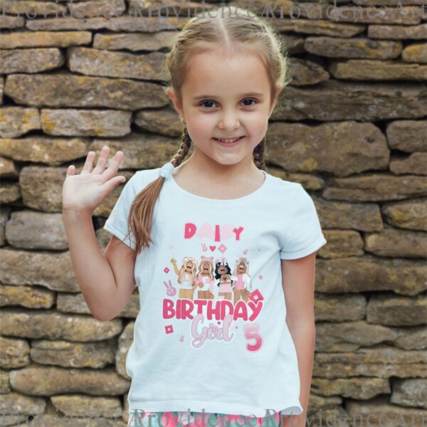 Personalized Roblox Family Birthday Girl Shirt