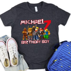 Personalized Roblox Birthday Shirt For Kids