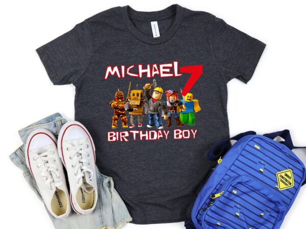 Personalized Roblox Birthday Shirt For Kids