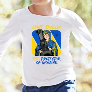 Saint Javelin The Protector Of Ukraine Shirt Peace Love Ukrainian