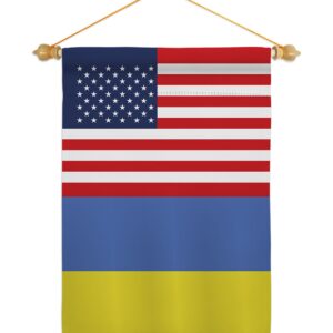 Ukraine US Friendship Garden Flag Outdoor Decor