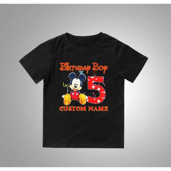 Personalized Disney Mickey Birthday Shirt For Family