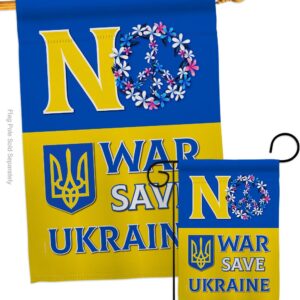 No War Save Ukraine Garden Flag Outdoor Decor