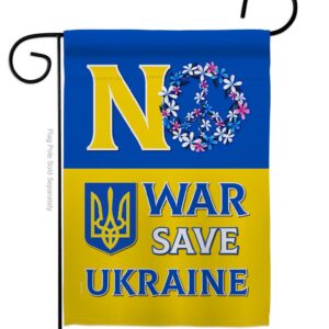 No War Save Ukraine Garden Flag Outdoor Decor