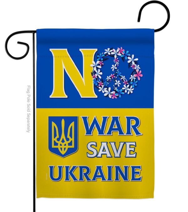 No War Save Ukraine Garden Flag Outdoor Decor