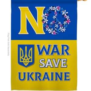 No War Save Ukraine Garden Flag Outdoor Decor