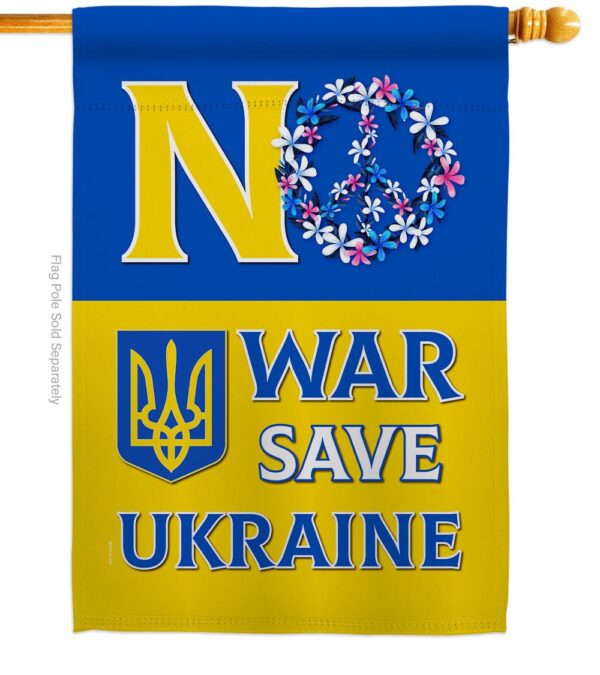 No War Save Ukraine Garden Flag Outdoor Decor