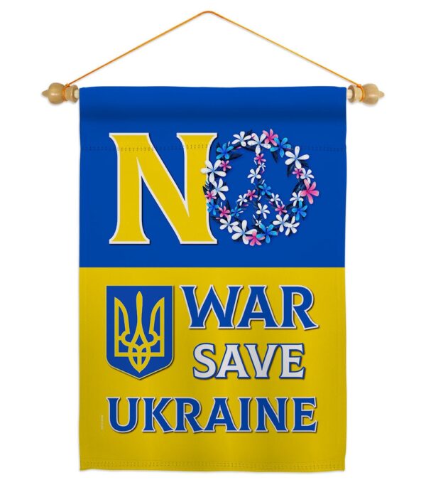 No War Save Ukraine Garden Flag Outdoor Decor