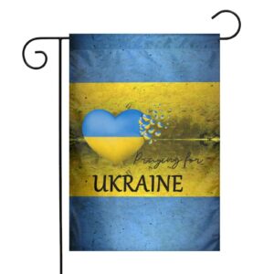 Pray For Ukraine No War Garden Flag