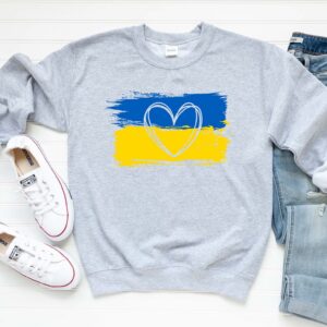 Ukrainian Flag Heart Support Ukraine Stand with Ukraine Shirt