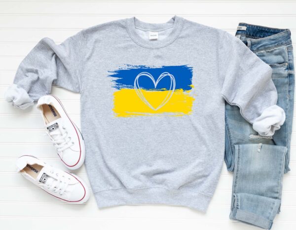 Ukrainian Flag Heart Support Ukraine Stand With Shirt