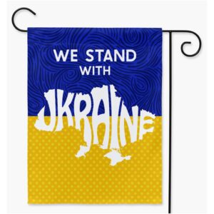 We Stand With Ukraine World Peace Flag