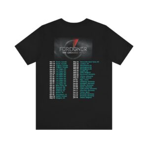 Foreigner The Greatest Hits Tour 2022 Double Sided Shirt