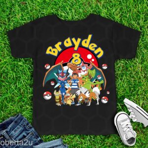 Personalized Name Birthday Pokemon Family Shirt