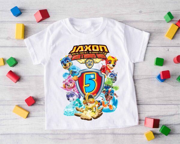 Migthy Pups Paw Patrol Inspired Birthday T Shirt