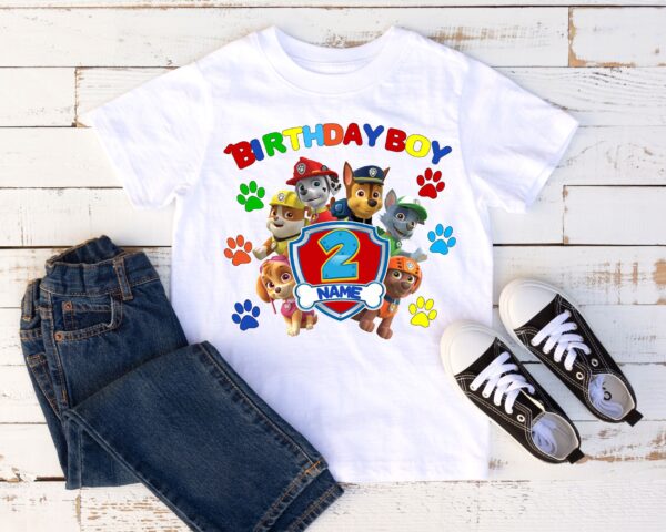 Paw Patrol Birthday Family TShirts Gifts For Kids