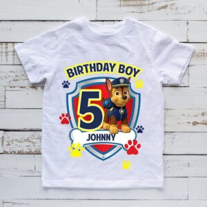 Paw Patrol Chase Kids Birthday Shirt