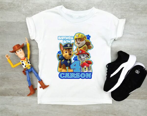 Paw Patrol Custom Birthday Shirt For Kids