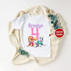 Personalized Name Paw Patrol Birthday TShirt