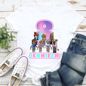 Personalized Name Roblox Birthday Girl Matching Shirt