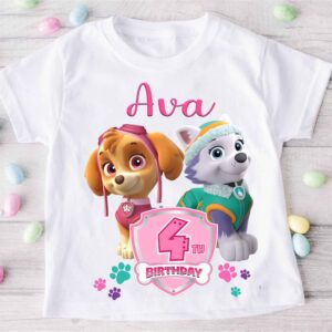 Personalized Paw Patrol Inspired Matching Birthday Shirt