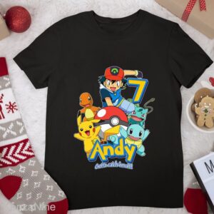 Personalized Pikachu Birthday Party Shirt