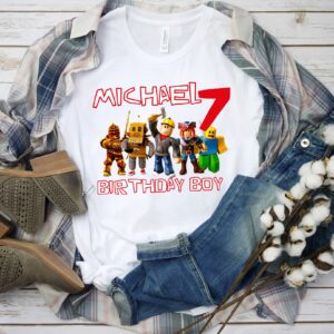 Personalized Roblox Birthday Shirt For Kids