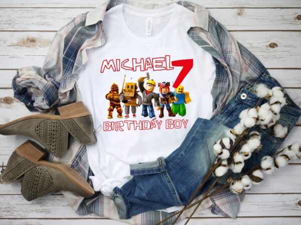 Personalized Roblox Birthday Shirt For Kids