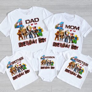 Personalized Roblox Birthday Shirt Gift For Boy Girl