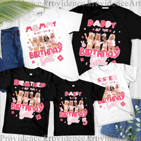 Personalized Roblox Family Birthday Girl Shirt