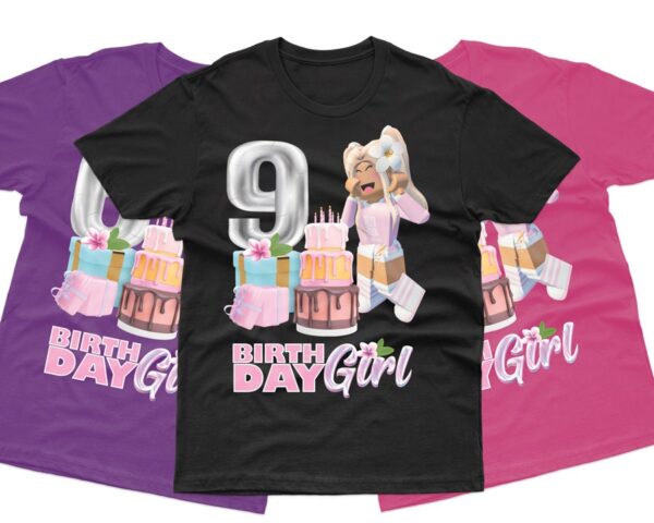 Roblox Birthday Girl Party Family Shirt