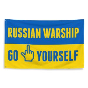 Russia Warship Go Fuck Yourself Flag