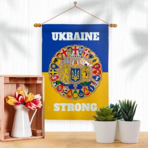 Ukraine Strong Pray For Ukraini Garden Flag