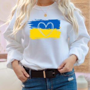 Ukrainian Flag Heart Support Ukraine Stand with Ukraine Shirt